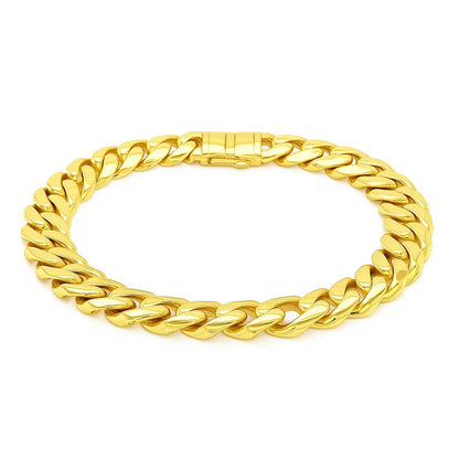 14k Yellow Gold Polished Curb Chain Bracelet (11.50 mm)