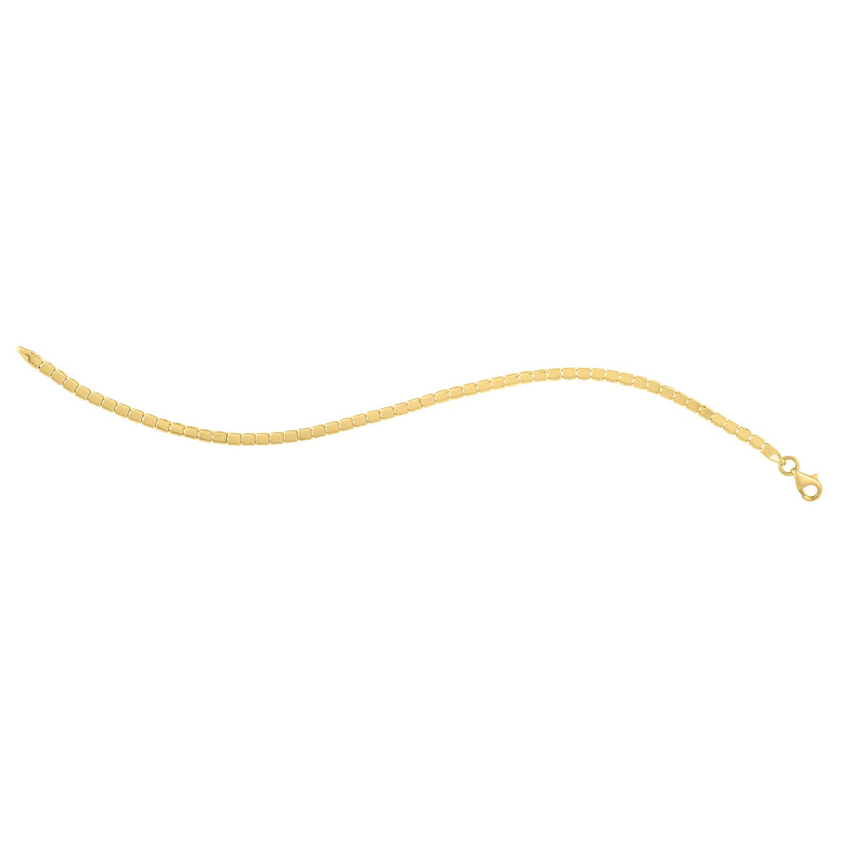 Mini Cube Bracelet in 14K Yellow Gold (2.60 mm)