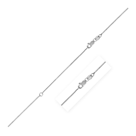 Extendable Box Chain in 14k (0.70 mm)