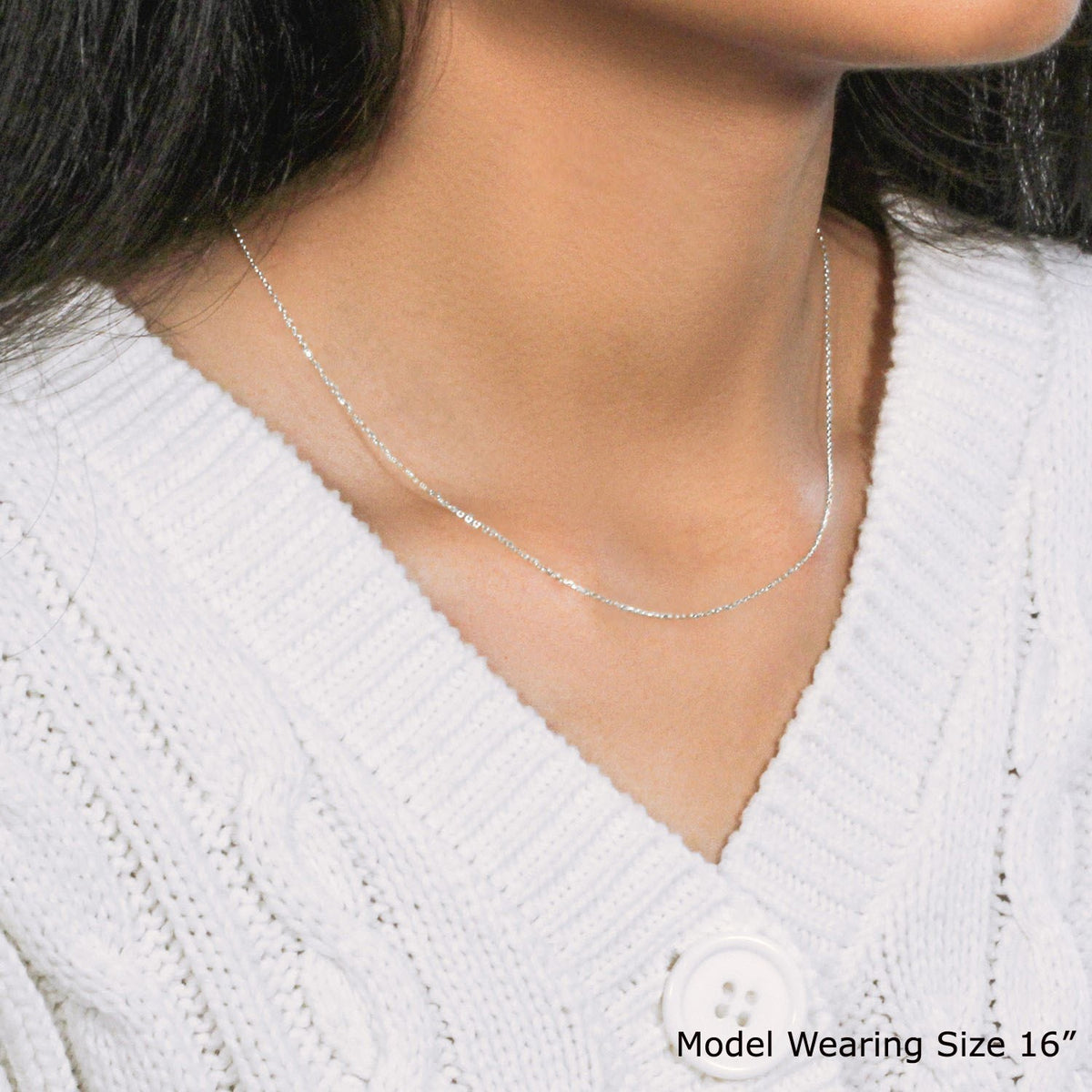 18k Diamond Cut Cable Link Chain