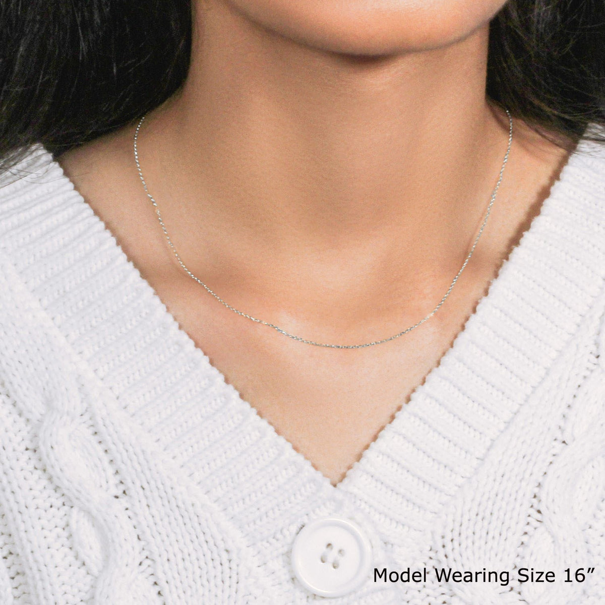 18k Diamond Cut Cable Link Chain