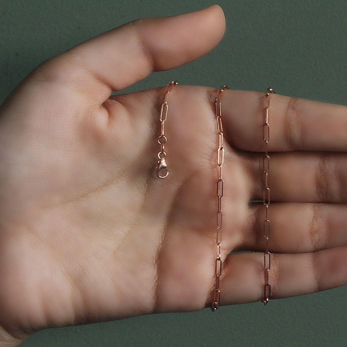 14K Delicate Paperclip Chain
