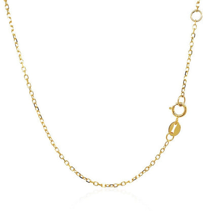 14k Yellow Gold 17 inch Necklace with Round Citrine