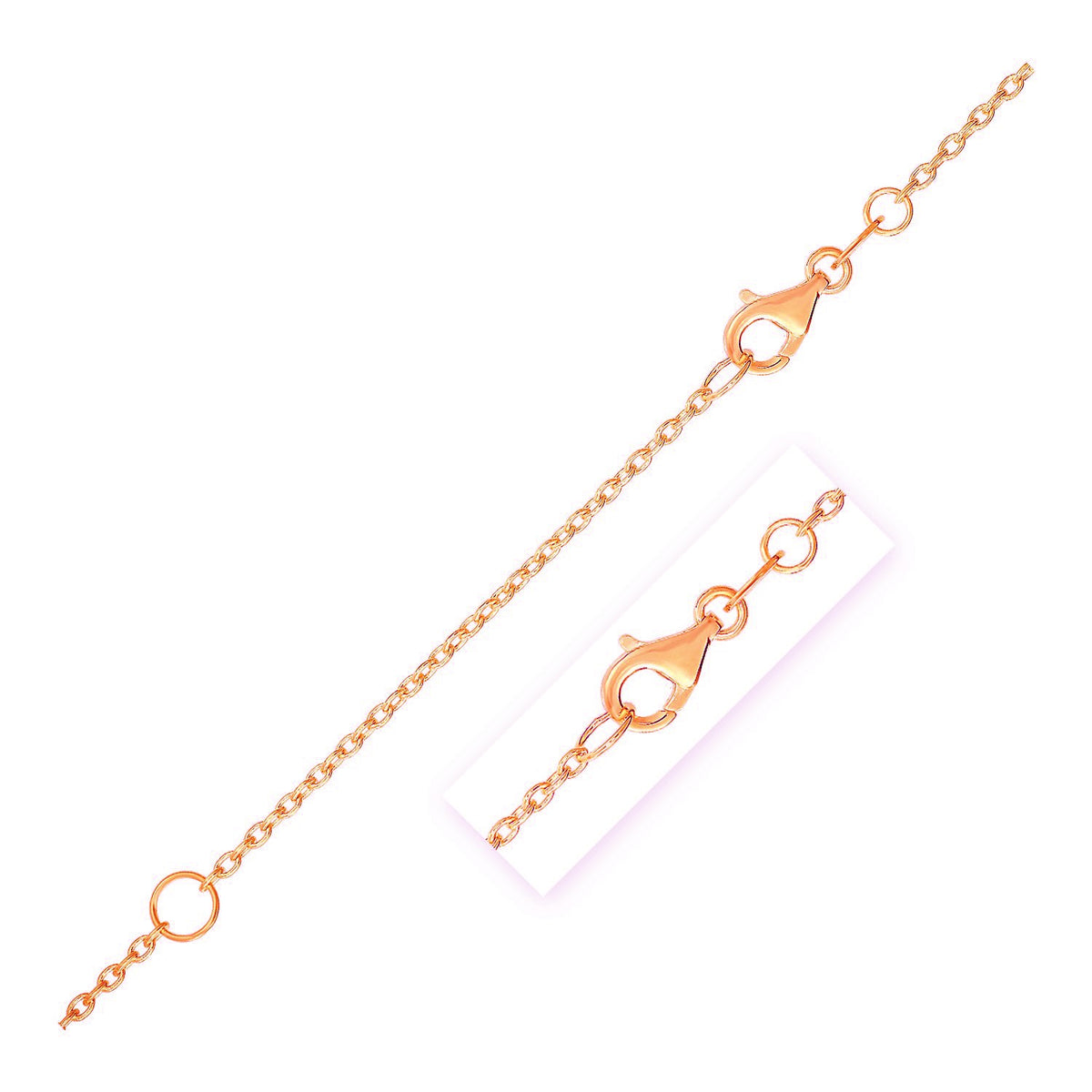 Extendable Cable Chain in 14k