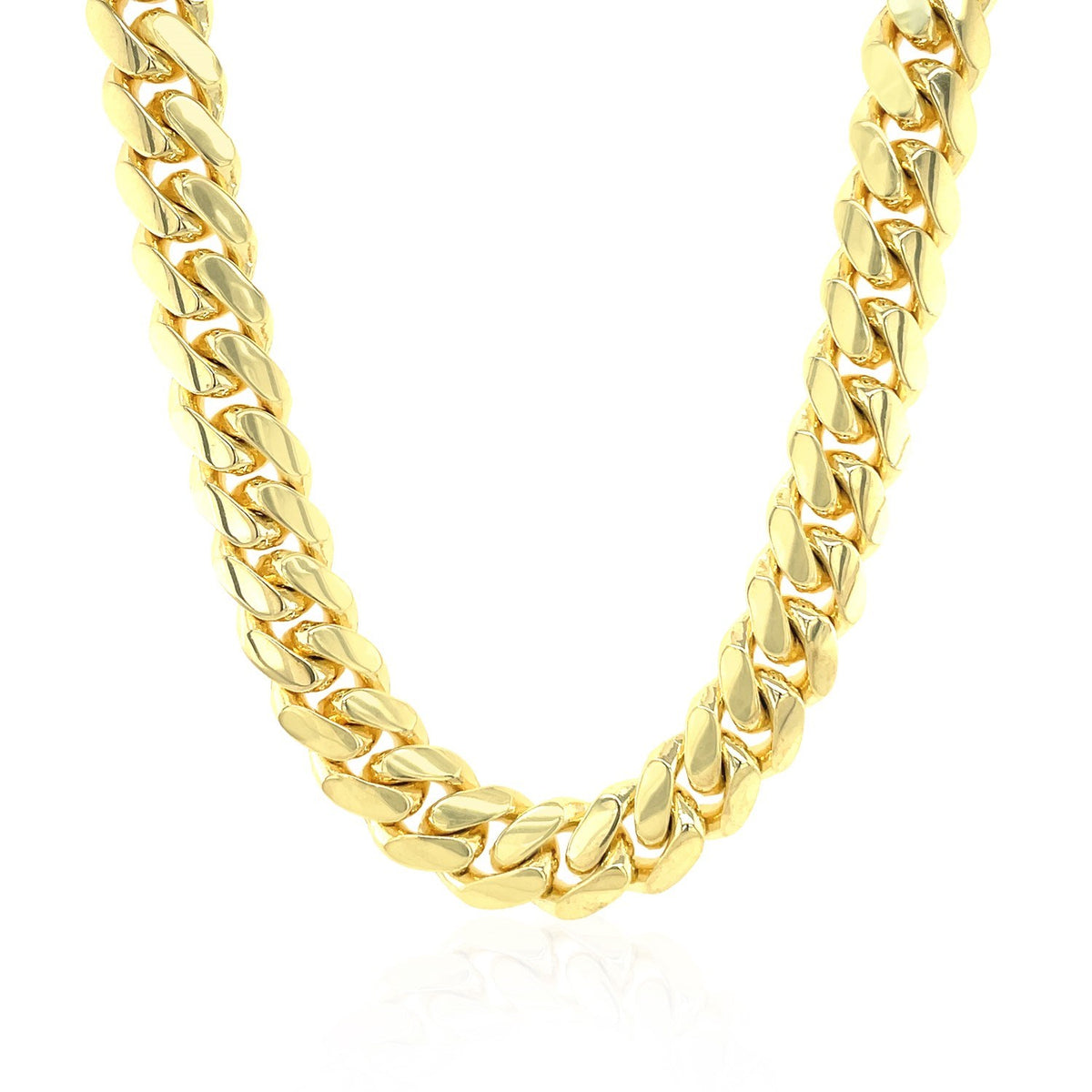 14k Classic Miami Cuban Solid Chain