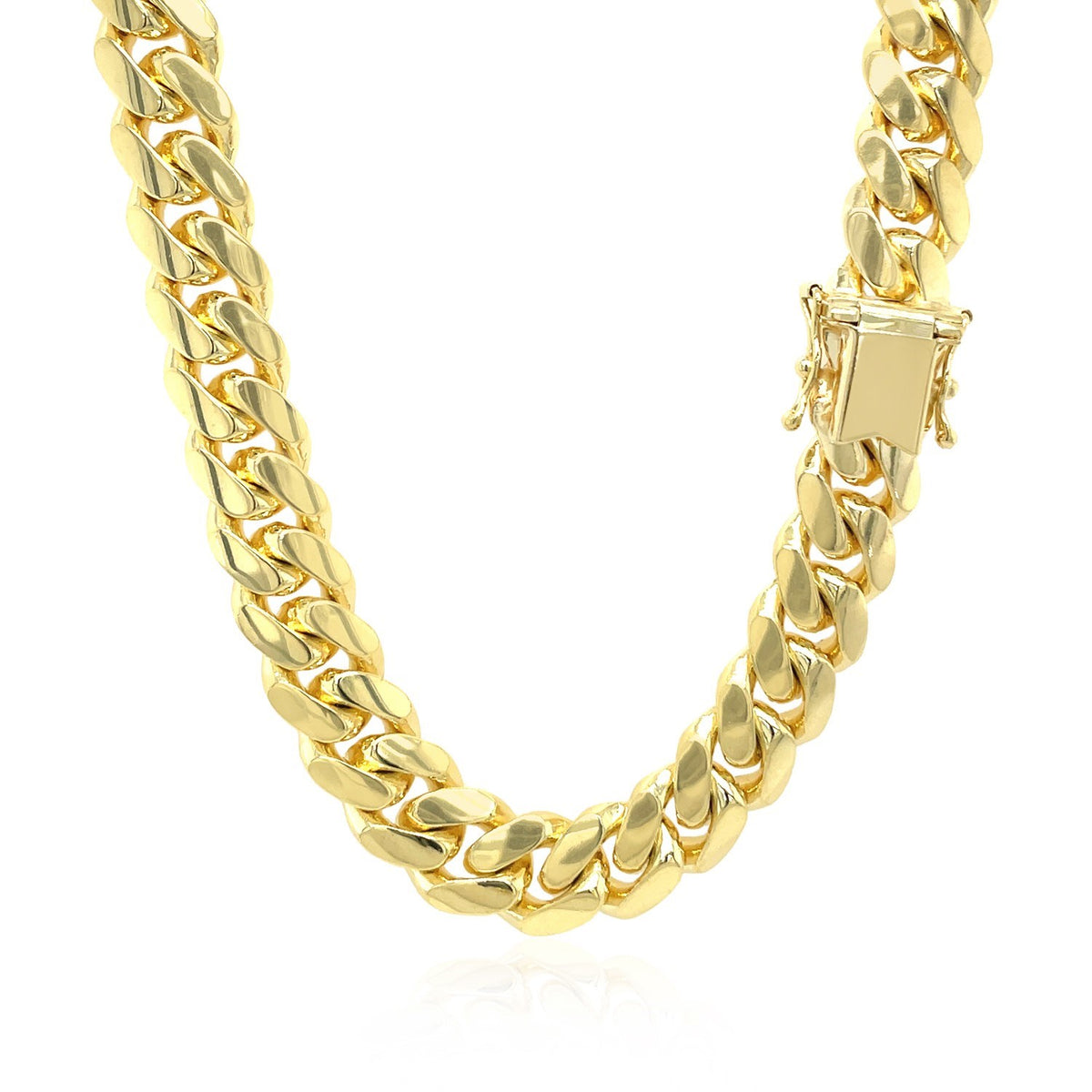 14k Classic Miami Cuban Solid Chain