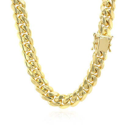 14k Classic Miami Cuban Solid Chain