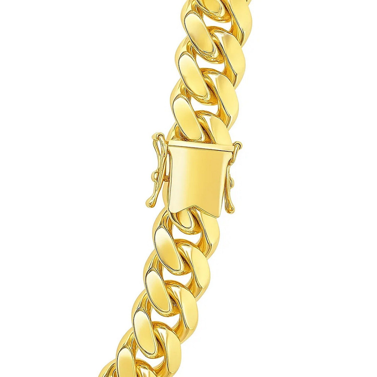 14k Classic Miami Cuban Solid Chain
