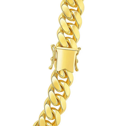 14k Classic Miami Cuban Solid Chain