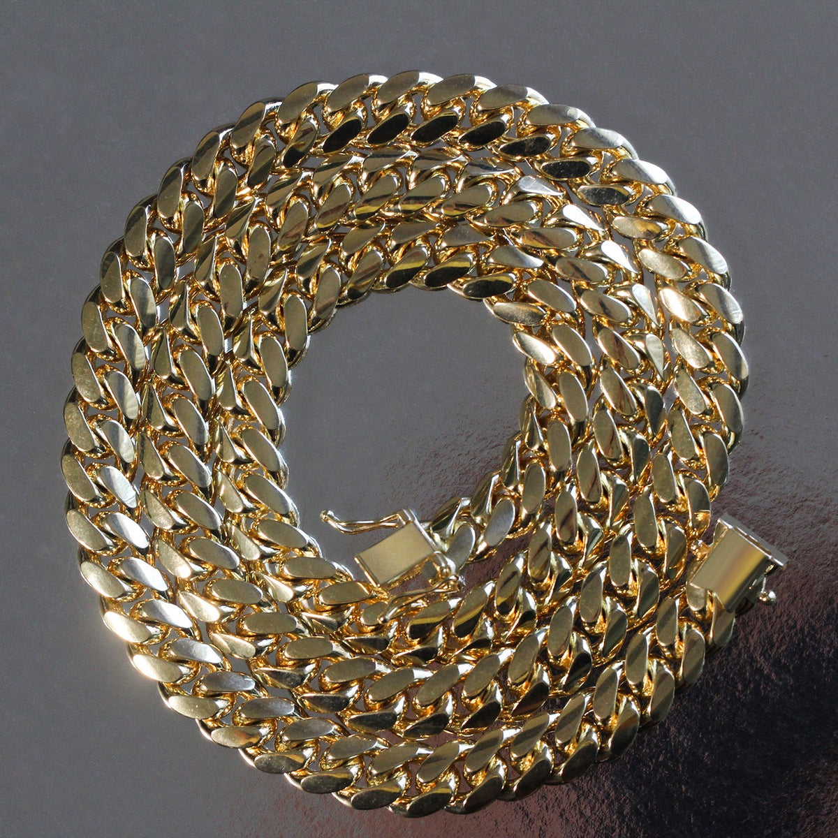14k Classic Miami Cuban Solid Chain