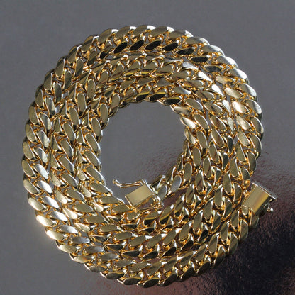 14k Classic Miami Cuban Solid Chain