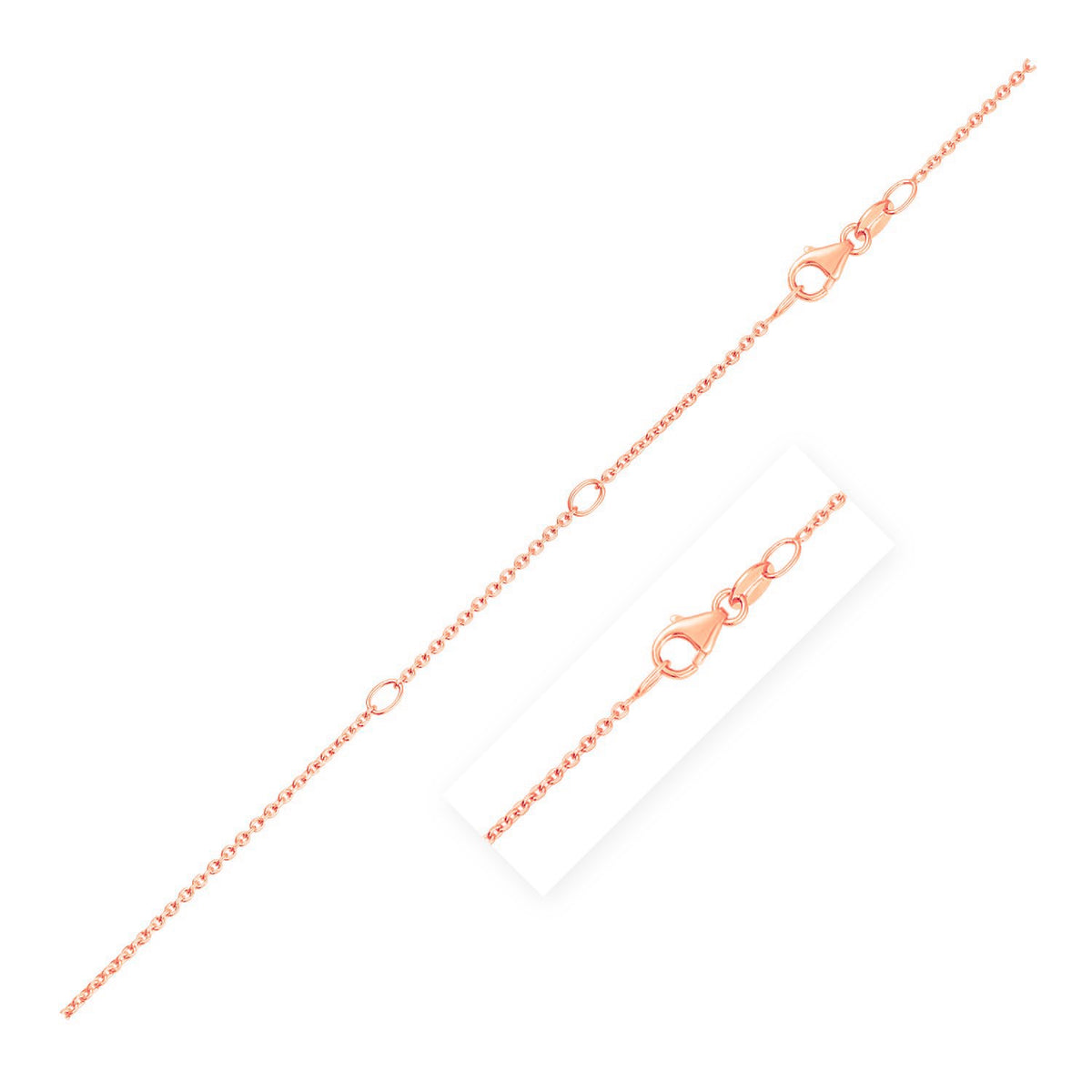 Double Extendable Diamond Cut Cable Chain in