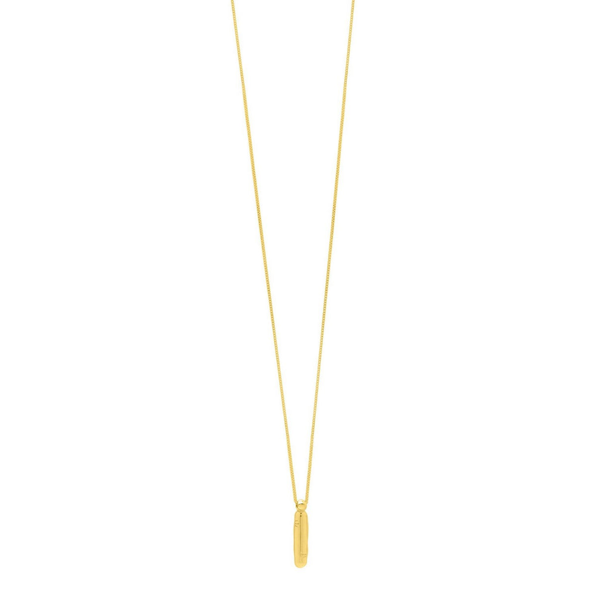 14K Yellow Gold Helium Initial I Pendant