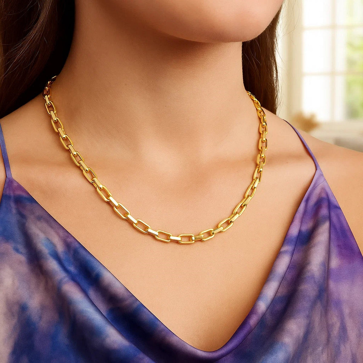 14k Yellow Gold French Cable Link Chain