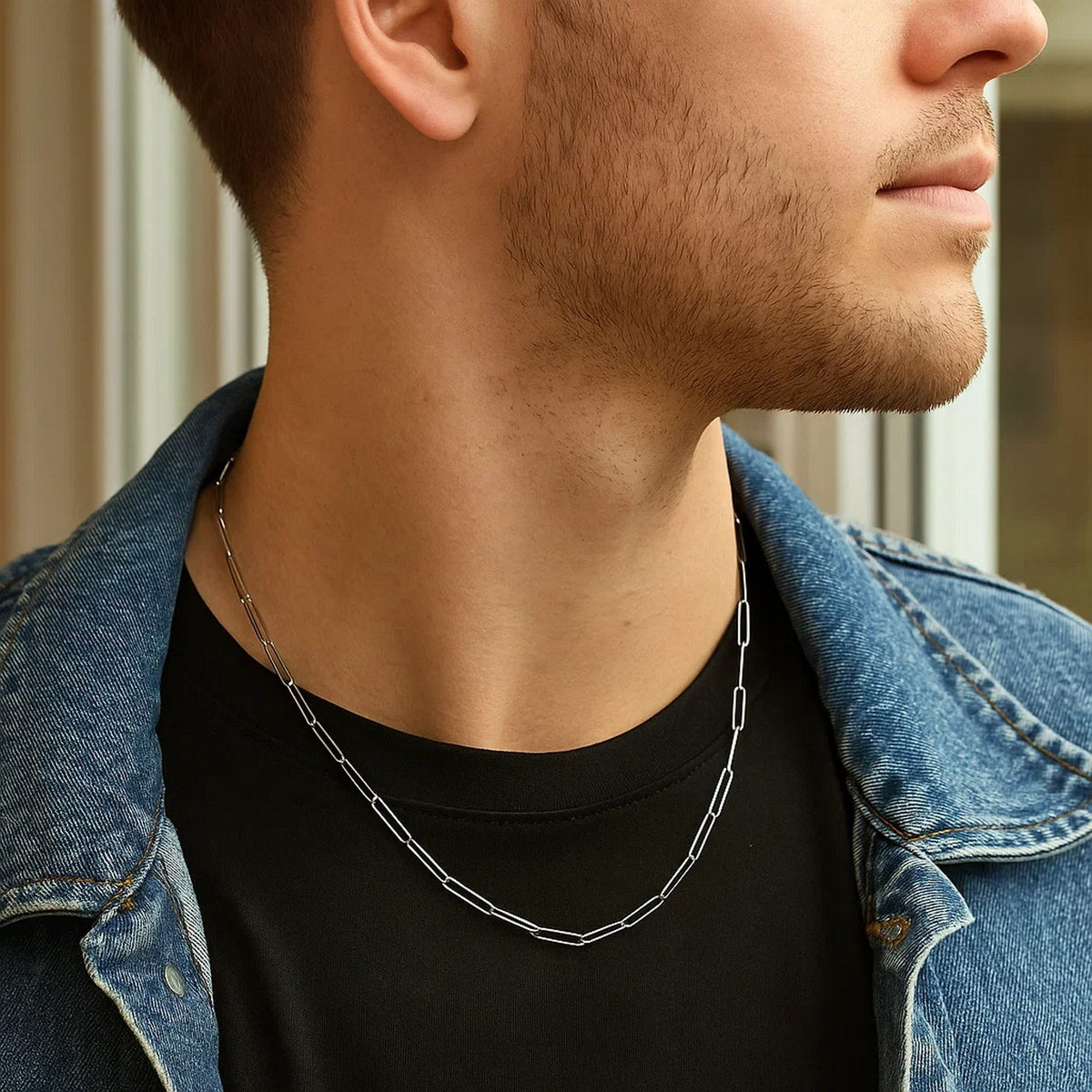 14k Wire Paperclip Chain (2.7 mm)