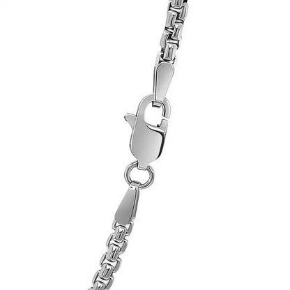 14k White Gold Solid Round Box Chain