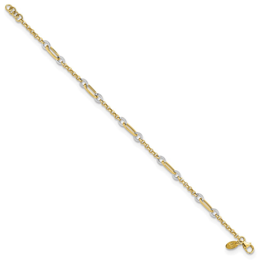 Fancy Oval Link and Chain w/.5 in ext Bracelet