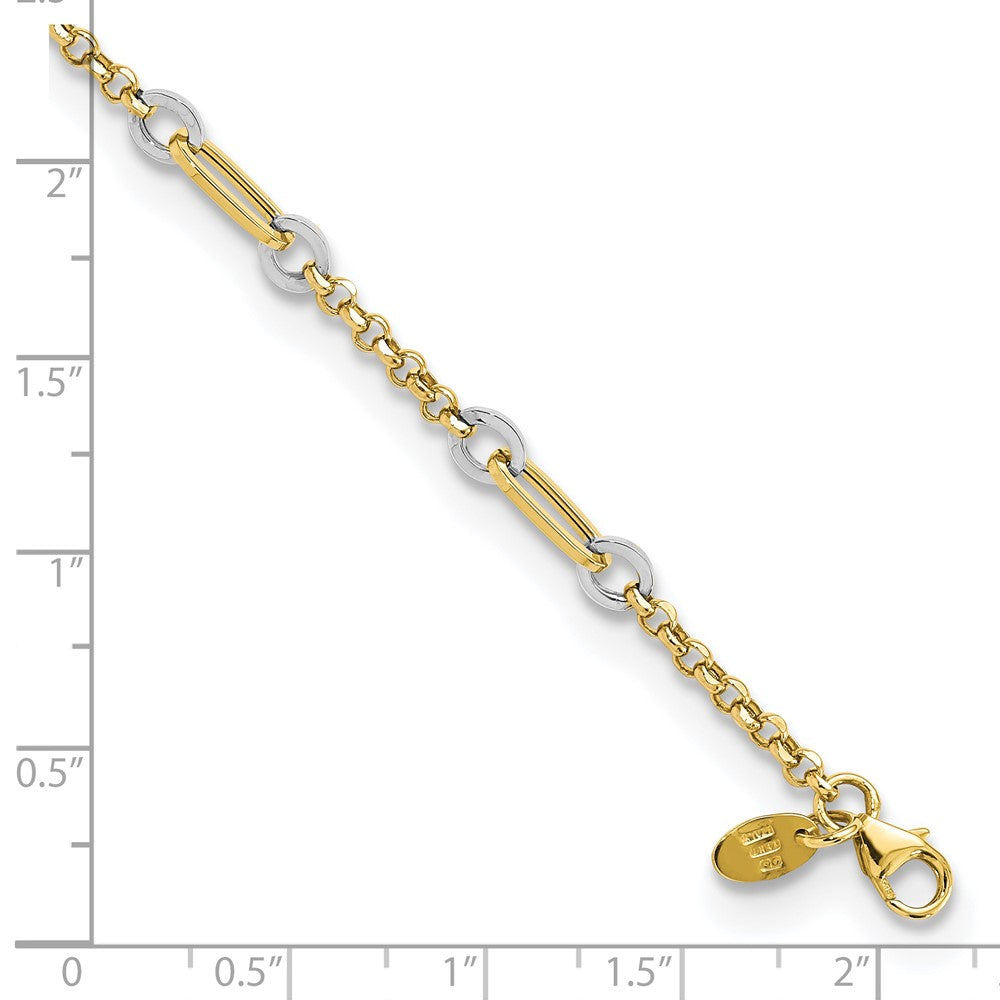 Fancy Oval Link and Chain w/.5 in ext Bracelet