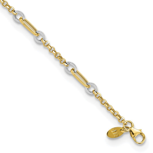 Fancy Oval Link and Chain w/.5 in ext Bracelet