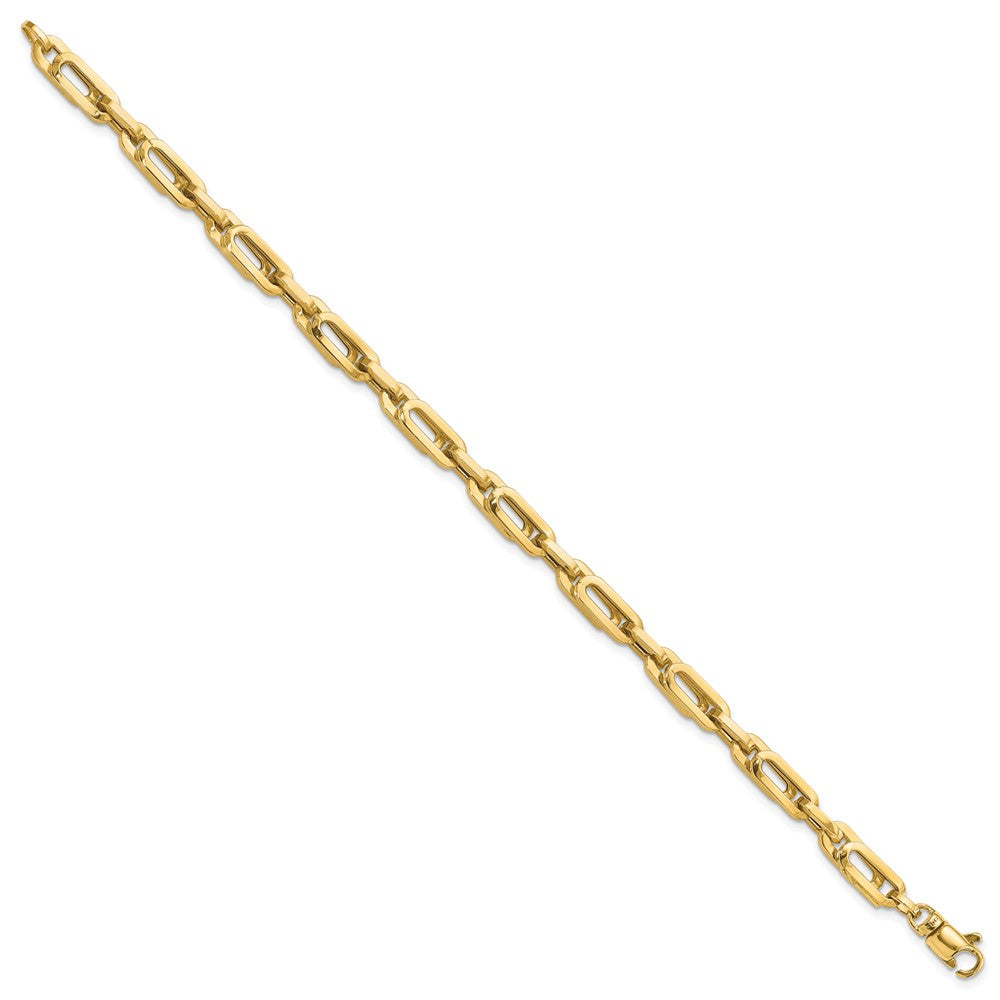 Polished Fancy Link Mens Bracelet 8"