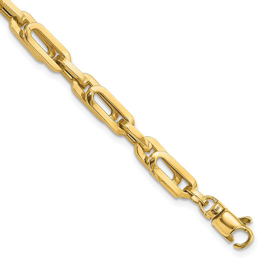 Polished Fancy Link Mens Bracelet 8"