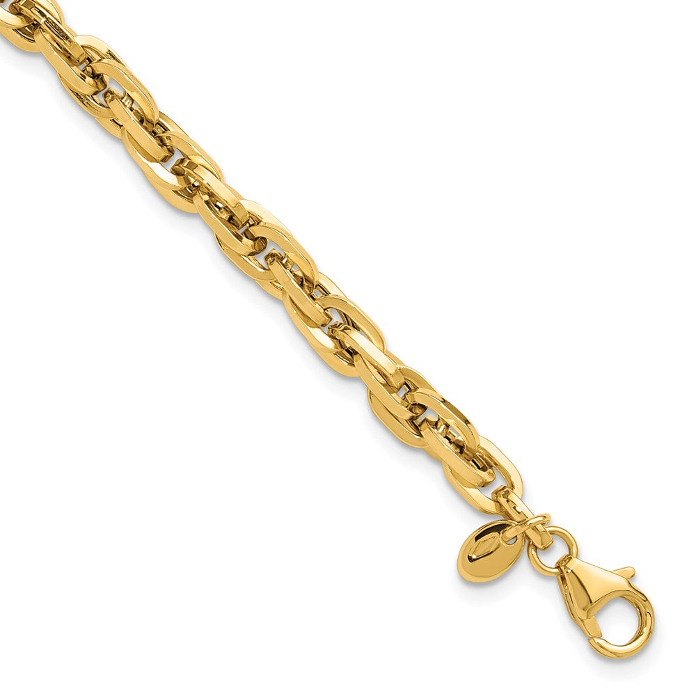 Polished Fancy Bracelet 7.5" - 5mm