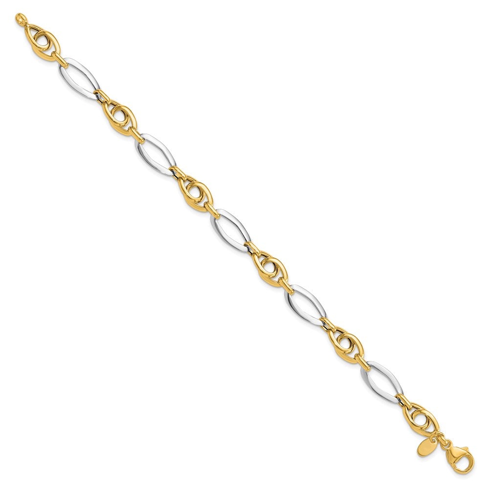 Polished Fancy Link Bracelet 7.75" - 8.25mm