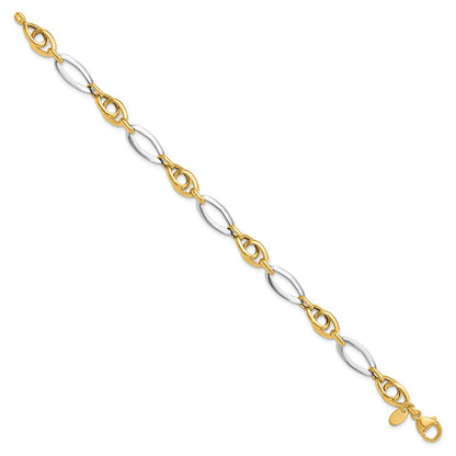 Polished Fancy Link Bracelet 7.75" - 8.25mm