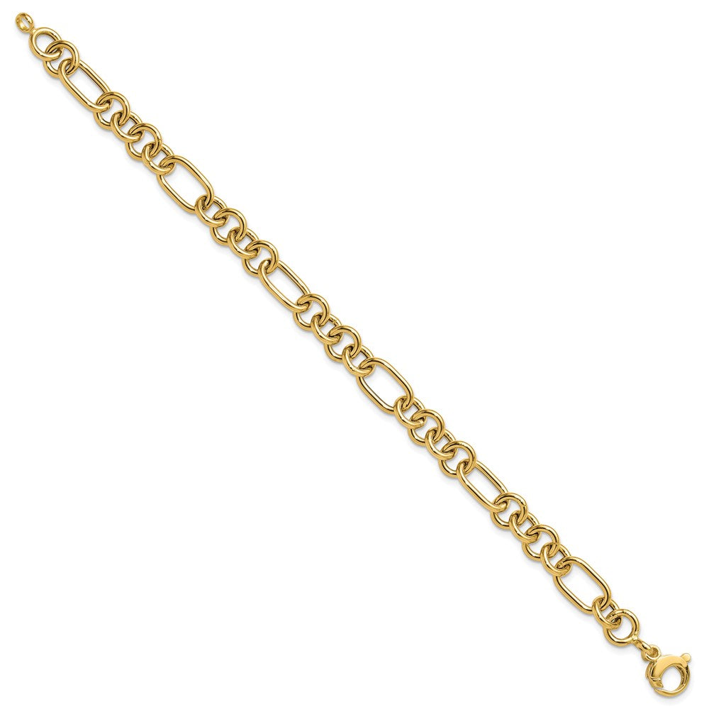 Polished Fancy Link Bracelet 7.75" - 7.9mm