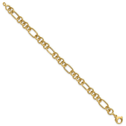 Polished Fancy Link Bracelet 7.75" - 7.9mm