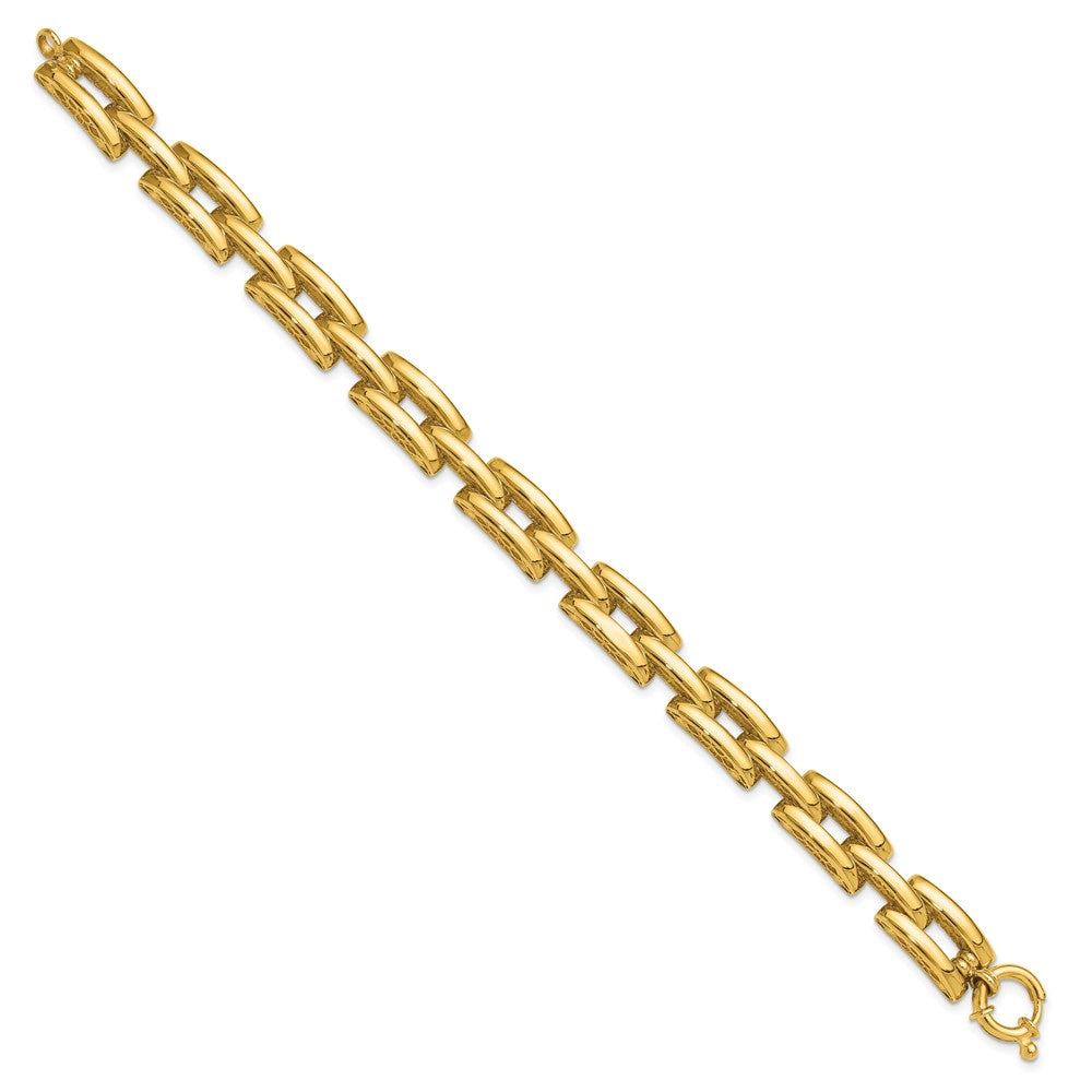 Polished Fancy Link Bracelet 7.5" - 8.9mm