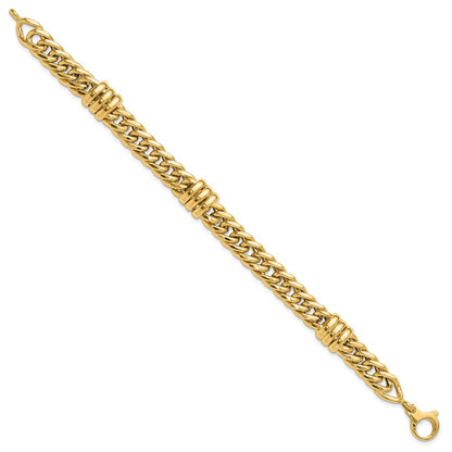 Polished Fancy Link Bracelet 7.5" - 10.2mm
