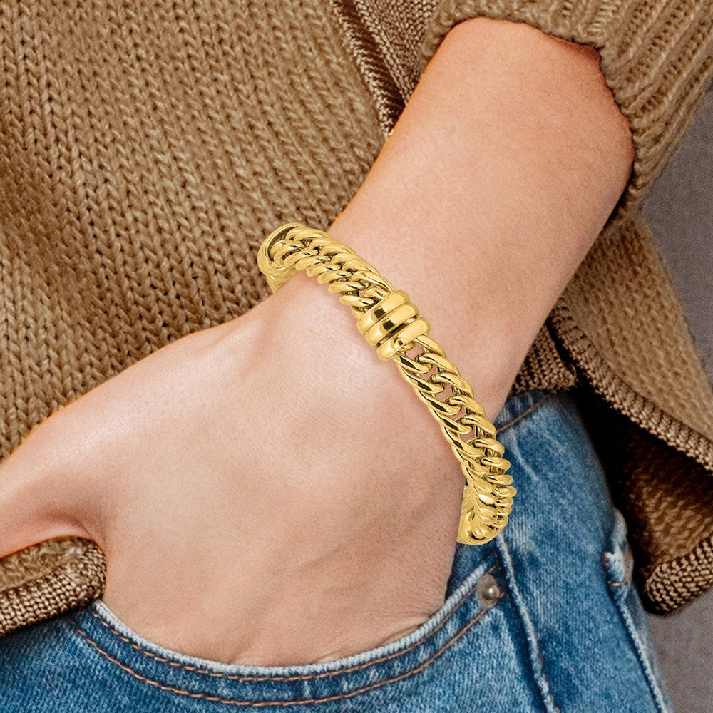 Polished Fancy Link Bracelet 7.5" - 10.2mm