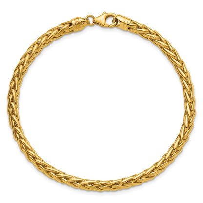 Polished Wheat Chain Bracelet 8.5"