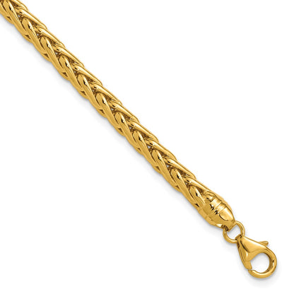 Polished Wheat Chain Bracelet 8.5"