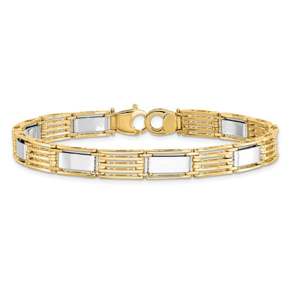 High Polished Mens Link Bracelet 8.5"