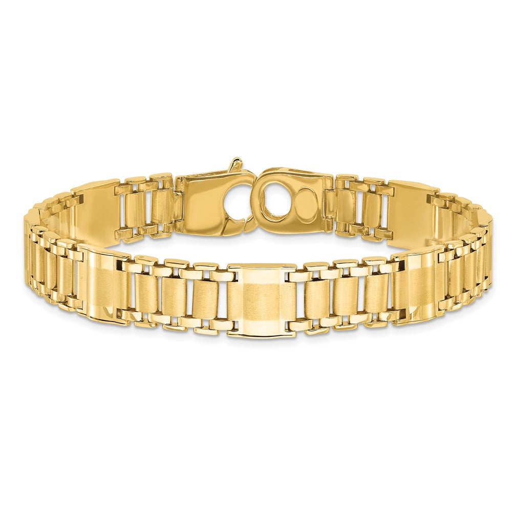 Satin & Polished Men's Link Bracelet 8.5"