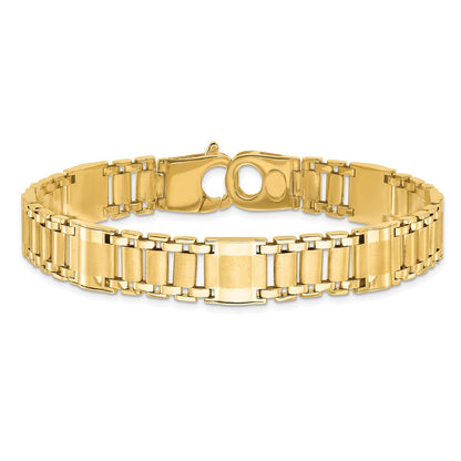 Satin & Polished Men's Link Bracelet 8.5"