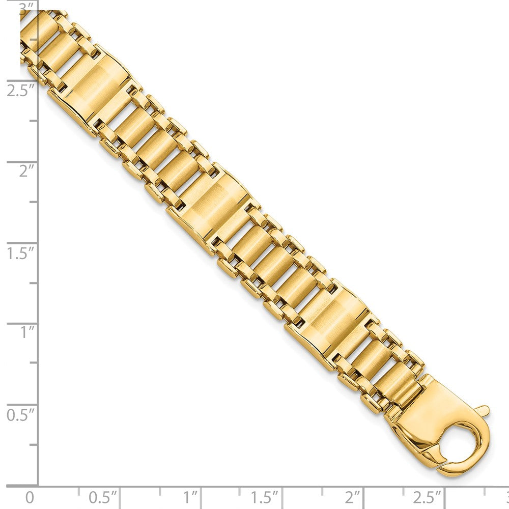 Satin & Polished Men's Link Bracelet 8.5"