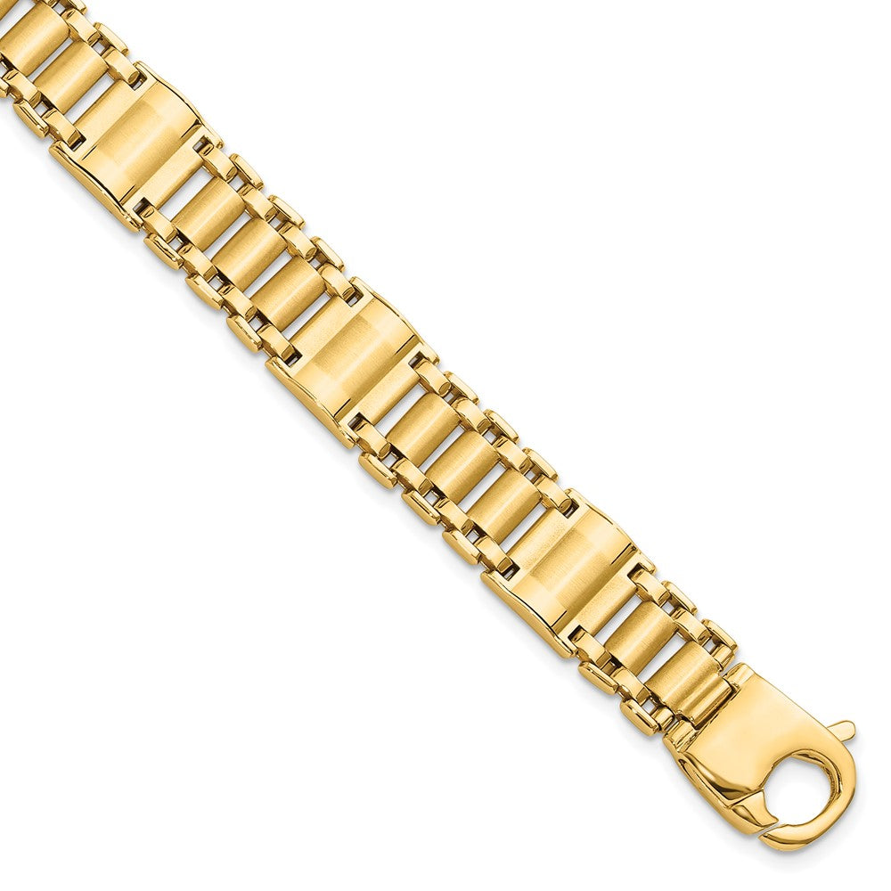 Satin & Polished Men's Link Bracelet 8.5"