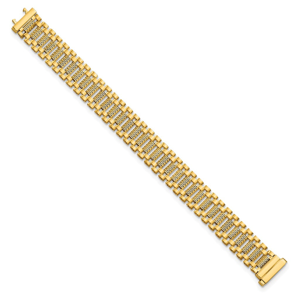 Polished & D/C Fancy Link Bracelet 7.75"