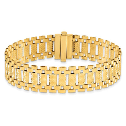 Polished & D/C Fancy Link Bracelet 7.75"