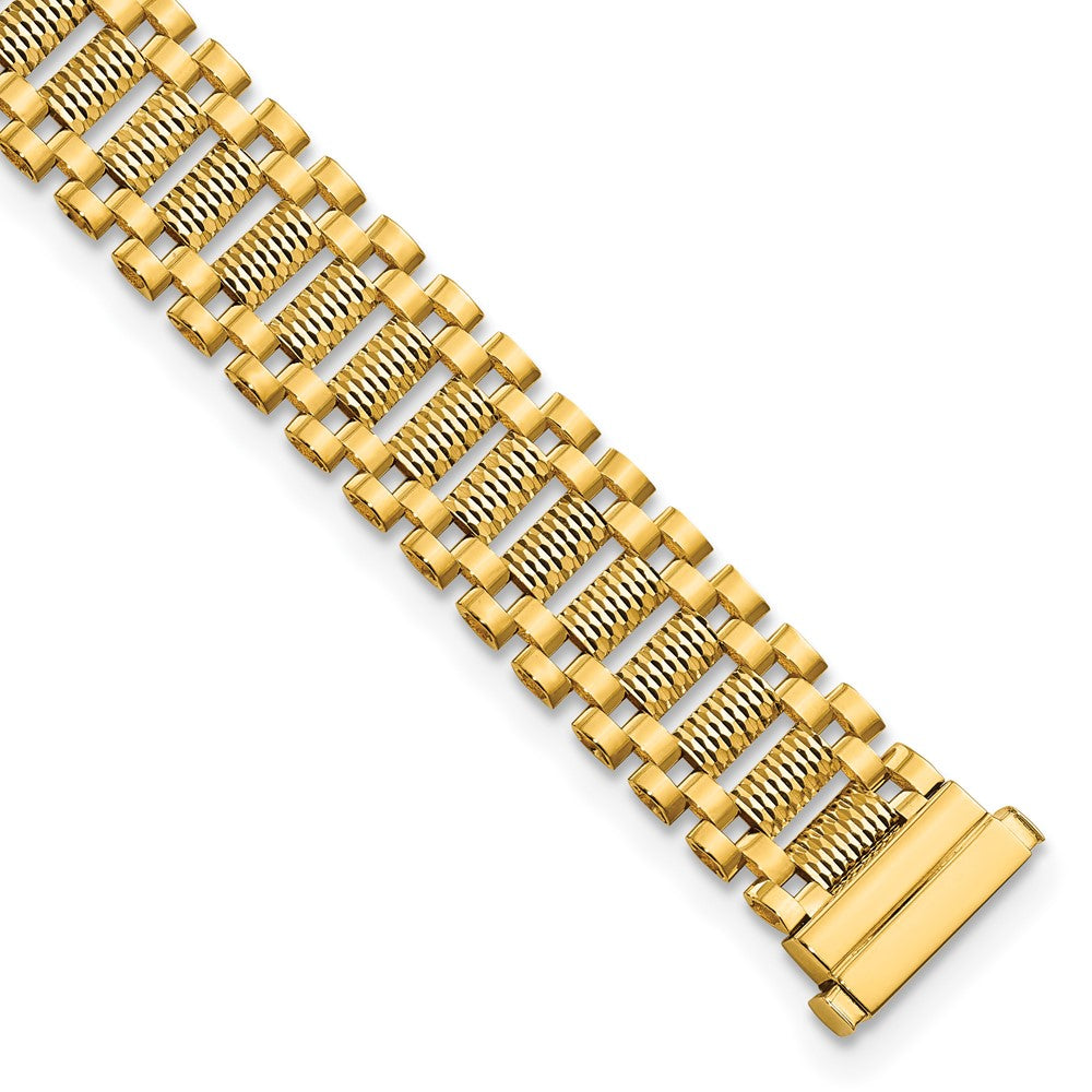 Polished & D/C Fancy Link Bracelet 7.75"