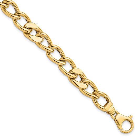 Polished Fancy Link Men's Bracelet 8.5" - 7.5mm
