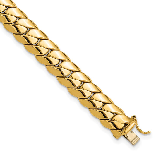 Polished Fancy Link Men's Bracelet 9" - 9.4mm