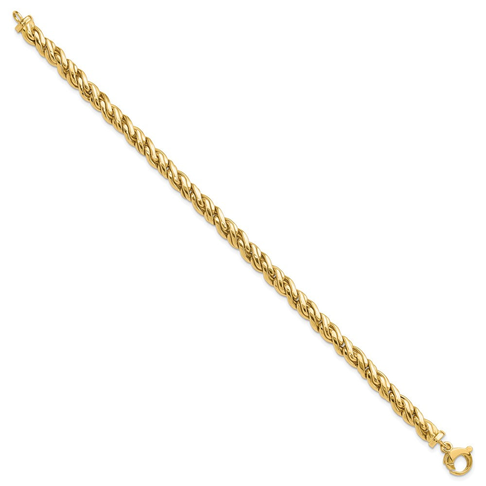 Polished Fancy Twist Bracelet 8"