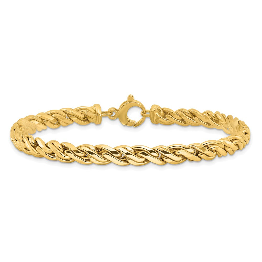 Polished Fancy Twist Bracelet 8"