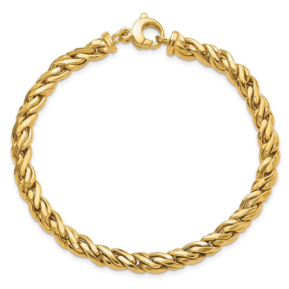 Polished Fancy Twist Bracelet 8"