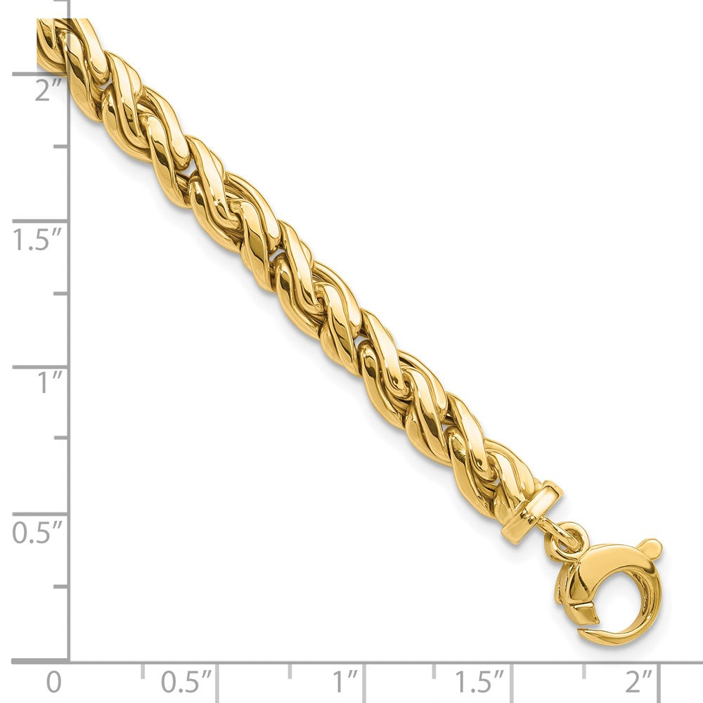 Polished Fancy Twist Bracelet 8"