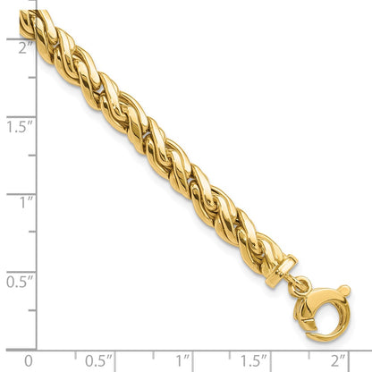 Polished Fancy Twist Bracelet 8"